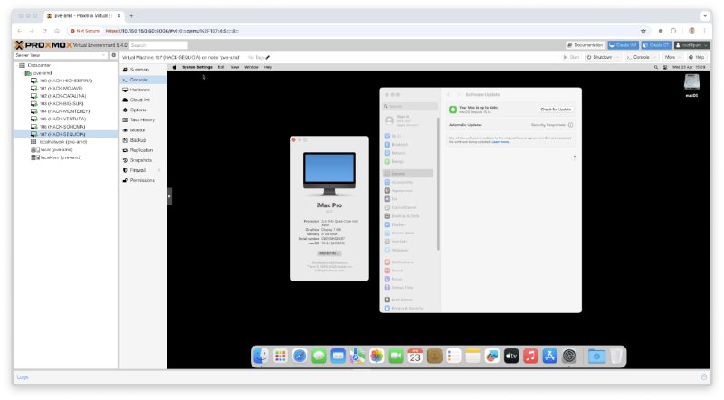 OSX-PROXMOX：在任何电脑（AMD 和 Intel）上运行 macOS只需几个步骤即可轻松在 Proxmox VE 上安装 macOS！支持 PVE 7.XX 至 8.XX 以及 macOS High Sierra 至 macOS Sequoia🗂链接：AppMiao / Github #⃣标签：#macOS #虚拟机